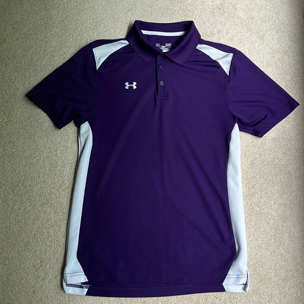 Under Armour Purple heatgear Golf Shirt